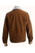 Billy Batson Shazam Asher Angel Fur Collar Brown Suede Leather Jacket